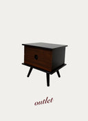 ATLAS OUTLET KOMODİN, KÜLLÜ MEŞE, SİYAH CİLA