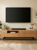 SANDIK TV ÜNİTESİ - 202 CM, KETEN YAĞLI