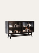 BÜFET BÜFE ŞEFFAF CAM 160 X 90 CM CİLALI