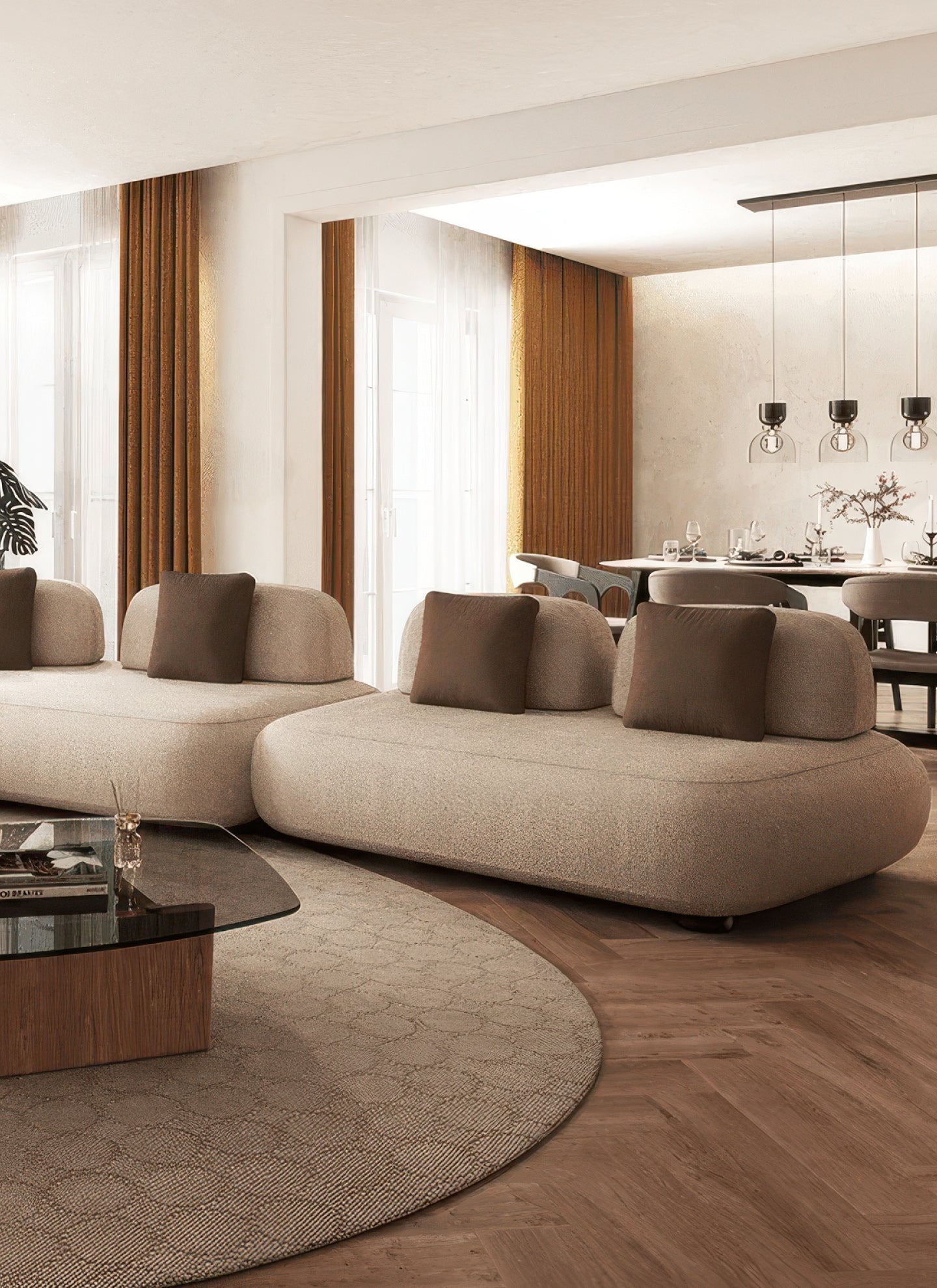 Zen İkili Modül, 175 cm Beyaz – Hamm Design