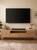 SANDIK TV ÜNİTESİ - 136 CM, KETEN YAĞLI